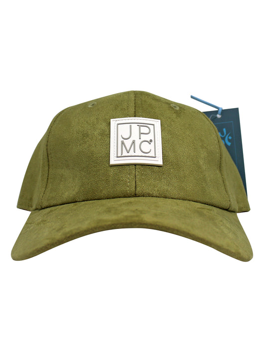 JPMC® logo olive green suede dad hat - JPMCbrand.com