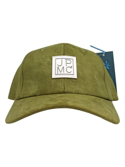 JPMC® logo olive green suede dad hat - JPMCbrand.com